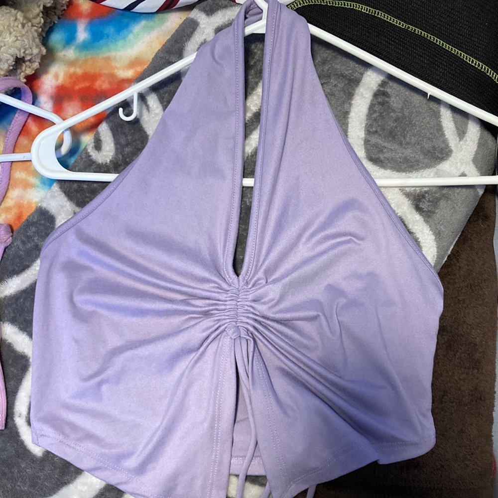 Purple crop top